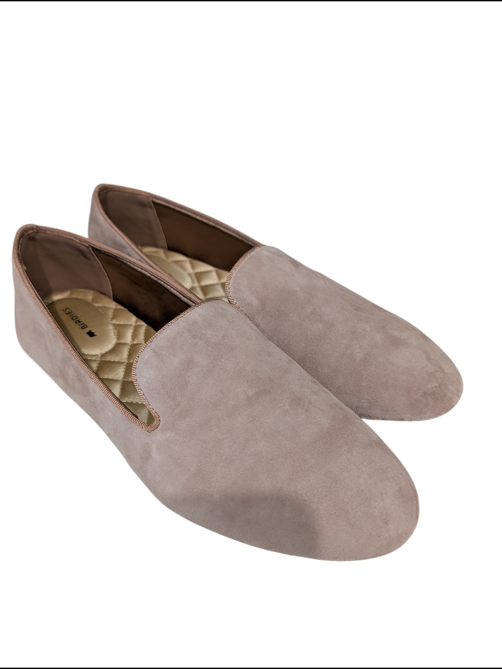 Birdies The Starling Loafers Womens 9 Taupe Suede Smoking Slipper Comfort Flats